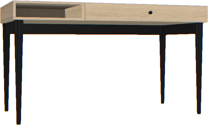 Biurko Creative dąb jasny czarny