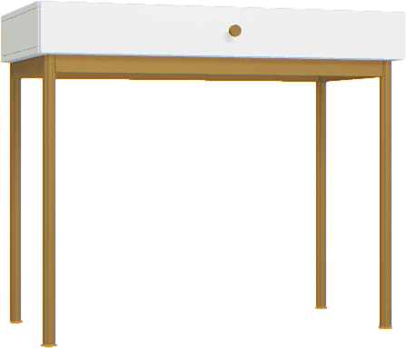 Toaletka Creative biało złota